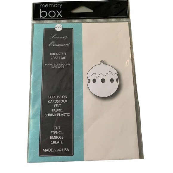 Memory Box Snowcap Ornament Craft Die 1.5" X 1.8" - New - Picture 1 of 2